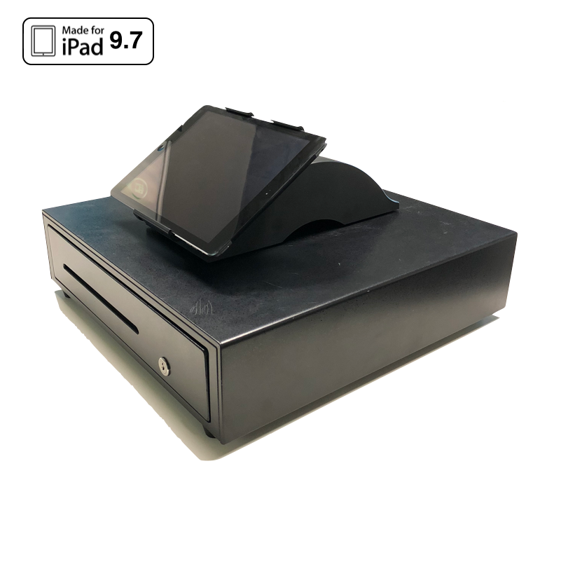 Universal Magnetic iPad Mount for Cash Drawer Black